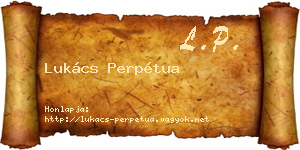Lukács Perpétua névjegykártya