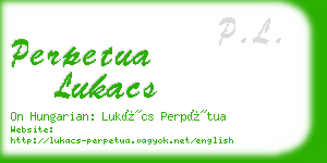 perpetua lukacs business card